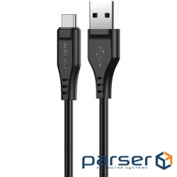Дата кабель USB 2.0 AM to USB-C 1.2m 3.0A TPE Black Acefast (6974316280866)