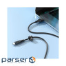 Дата кабель USB 2.0 AM to USB-C 1.2m 3.0A TPE Black Acefast (6974316280866)