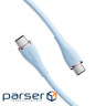 Кабель Vention USB 2.0 C Male to C Male 5A Cable 1M Light Blue Silicone Type (TAWSF)