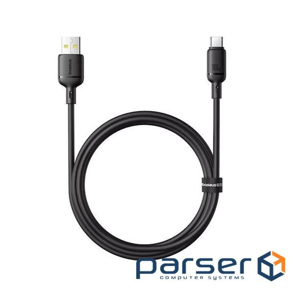 Кабель Baseus Silky USB - USB Type-C (M/M), 2.4A, 1 м Black (6932172668747)