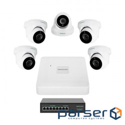 Комплект відеоспостереження на 5 камер GV-IP-K-W82/05 5MP (29480)