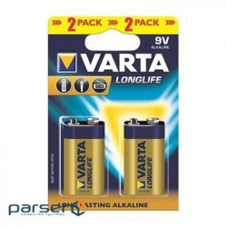 Батарейка Varta Longlife 9V 6LR61 *2 (04122101412)