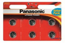 Батарейка Panasonic CR 2025 * 6 LITHIUM (CR-2025EL/6B)