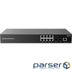 Grandstream GWN7801, Enterprise Layer 2+ Managed Network Switch, 8-ports Gigabit Ethernet, 2-SFP, De