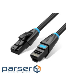 Патч-корд 1м, UTP cat 7 RJ-45 black Vention (IBKBF)