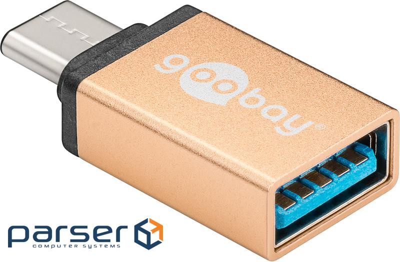 Перехідник обладнання USB Type-C-3.0A M/F,(USB3.0) адаптер OTG Gold,золотистий (75.05.6622-1) (75.05.6622-1)