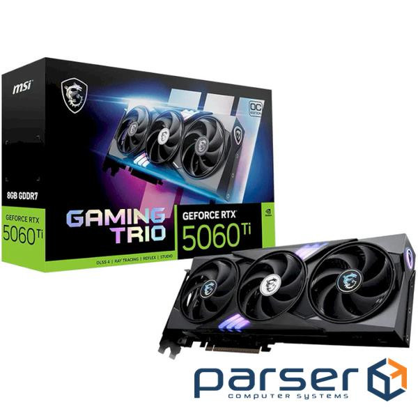 Відеокарта MSI GeForce RTX 5060 Ti 8G Gaming Trio OC (RTX 5060 Ti 8GB GDDR7 GAMING TRIO OC)