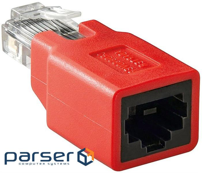 Crossover adapter RJ45 UTP5e M / F, Crossover adapter, red (75.06.8912-10)