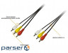 Кабель Piko (1283126473968) 3xRCA M-3xRCA M, 3м Black