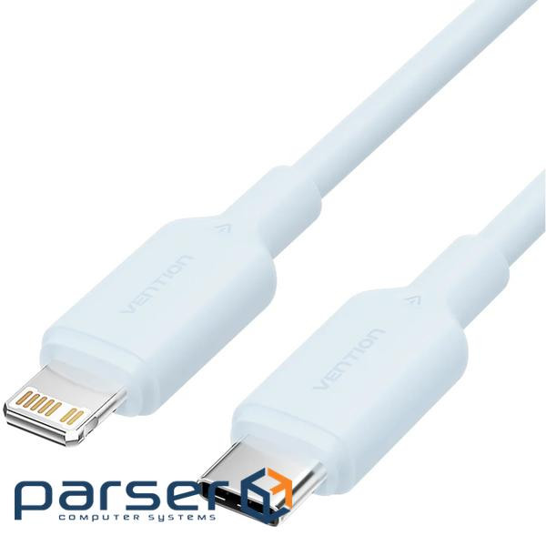 Кабель USB 2.0 Type-C M-Lightning M, 1.0 м, PD 27W, PVC, голубий Vention (LAKSF)