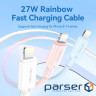 Кабель USB 2.0 Type-C M-Lightning M, 1.0 м, PD 27W, PVC, голубий Vention (LAKSF)