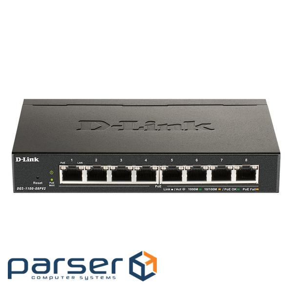 D-Link Switch DGS-1100-08PV2 8xGBit Managed PoE