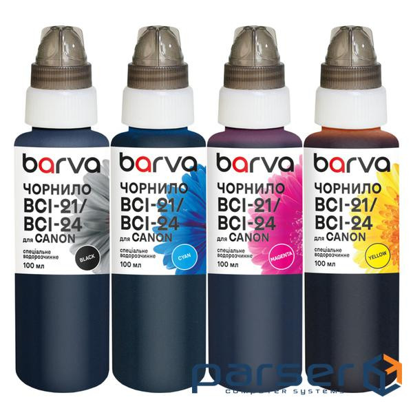Ink Barva Canon BCI-21/BCI-24, 4x90g BK/C/M/Y (C24-090-MP)