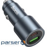 Зарядний пристрій HOCO 1xUSB-C PD30W + 1xUSB QC3.0 48W car adapter Z60 gray (6942007642095)