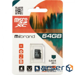 Карта пам'яті Mibrand 64GB microSDXC class 10 UHS-I (MICDXU1/64GB)