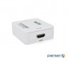 Конвертер Mini, AV to HDMI, ВХІД 3RCA(мама) на ВИХІД HDMI(мама) ), 720P/ 1080P, White, BOX (7785)