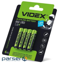 Батарейка AAA (LR03), лужна, Videx Excellent!, 4 шт, 1.5V, Blister (LR03/AAA 4pcs) )