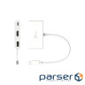 Багатопортовий мультиадаптер J5create JCA379EW-N, USB Type-C 3-в-1 білий