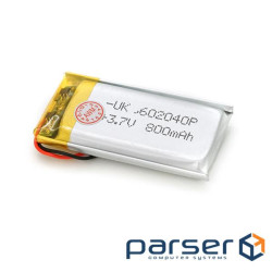Літій-полімерний акумулятор 6*20*40mm (Li-ion 3.7В 450мА&middot,год) (602040-16535) (602040(16535)) ) (602040-16535) (60