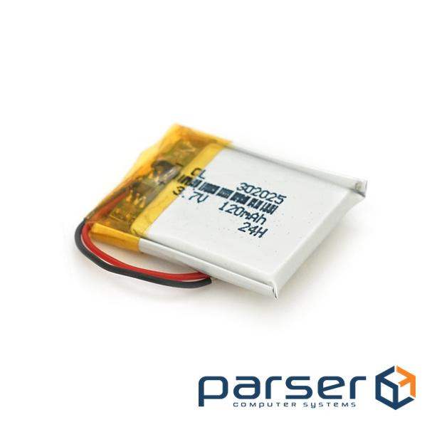 Літій-полімерний акумулятор 3*20*25mm (Li-ion 3.7В 120мА&middot,ч) (302025) ) (302025)