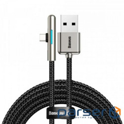 Кабель USB3.1 AM-Type-C M, 2 м, 40W, 90° з кольоровою індикацією Чорний, CAT7C Baseus (CAT7C-C01) , CAT7C Baseus (CAT7C-C01)