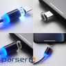 Data cable USB 3v 1 (Lightning+MicroUSB+Type-C) Magnet only charge ColorWay (CW-CBUU020-BK)