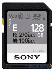 Карта пам"яті Sony SDXC 128GB C10 UHS-II U3 V60 R270/W100MB/s Entry (SFE128A.ET4)