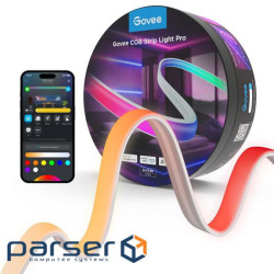 Стрічка світлодіодна розумна Govee H61E5 COB Strip Light Pro, 3м, RGBIC+W, WI-FI/Bluetoot (H61E53D1) , RGBIC+W, WI-FI/Bluetoot (H61E53D1)