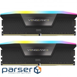 Модуль памяти для компьютера DDR5 32GB (2x16GB) 6000 MHz Vengeance RGB Black Co (CMH32GX5M2B6000C30)
