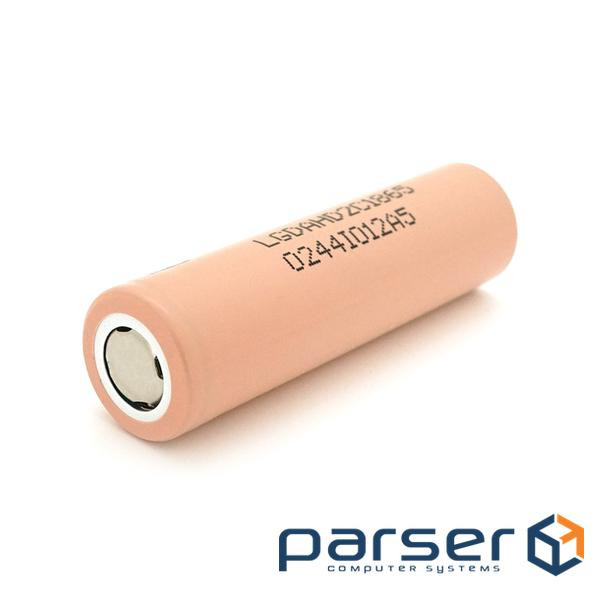 Акумулятор 18650 Li-Ion LG LGDAHD2C1865, 2100mAh, 25A, 4.2/3.7/2.5V, BEIGE, PVC BOX, 2 шт. в упа 