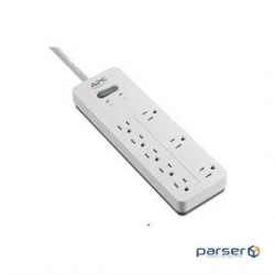 APC Surge Protector PH8W Home Office SurgeArrest 6 feet 8 Outlets 120 Volts White Retail