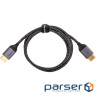 Відео кабель Cabletime HDMI (M) - HDMI (M), 2.1V, 32AWG, 8K Ultra HD, 1м (CA914661) (CA914661)