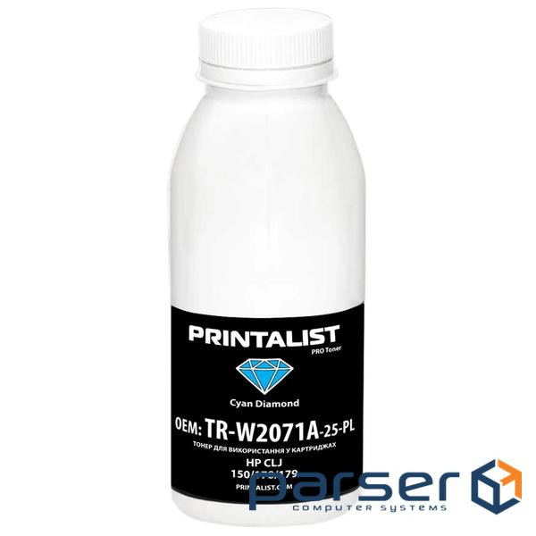 Тонер HP CLJ 150/178/179, 25г Cyan Printalist (TR-W2071A-25-PL)