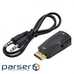 Перехідник ST-Lab HDMI male (PC/laptop) - VGA F(Monitor) (U-991 black)