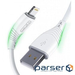 Дата кабель USB 2.0 AM to Lightning 1.2m Nature T-L830 White T-Phox