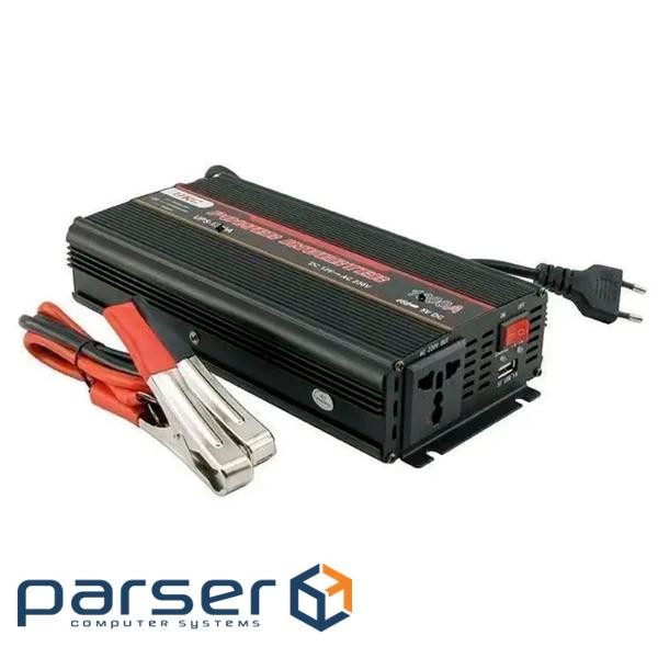 Інвертор напруги UKC 1800ВА(900Вт)+CHARGE 20A, 12 / 220V approximated, 1 універсальн (UKC1800ВА+C) +C)