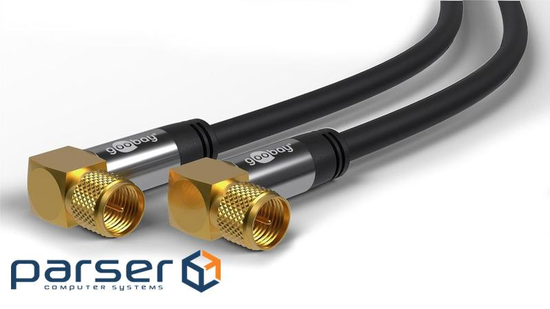 Antenna cable RF:F M/M 3.0m,D=8.0mm 90ё/90ё 4xShield(128) Cu, black (75.07.0578-1)