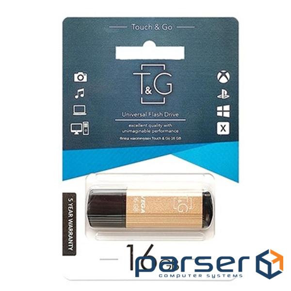 Флеш-накопичувач USB 16GB T&G 121 Vega Series Gold (TG121-16GBGD)