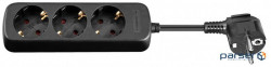 Live-loop cable IEC(Schuko) 1x3 M/F,1.5m Strip 1.5mm,black (75.05.1295-30)