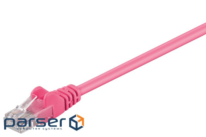 Патч-корд неекранований RJ45 UTP5e 1.5m, patch AWG28 D=4.5mm Gold Protect, малиновий (75.09.5559-10)