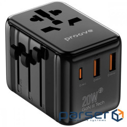 Універсальний адаптер Proove Trip 20W black (TATL20310001)
