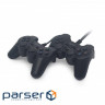 Подвійний ігровий геймпад, USB інтерфейс, вібрація, чорний колір (JPD-UDV2-01)