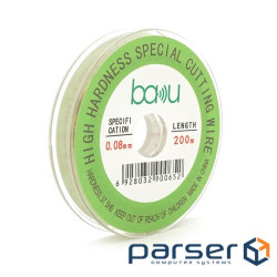 Дріт (струна) BAKKU 0,08mm для розділення комплектів дисплей+тачскрин, 200м (BK0.08*200m)