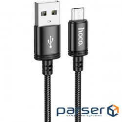 Cable HOCO X89 Wind USB-A to Micro-USB 1m Black (6931474784346)