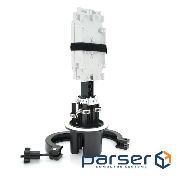 Муфта оптична Merlion ML-OP-F105H-72C, герметична, 4 введення, до 3-х касет, до 72 зварок, матеріал 