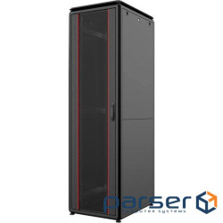 Шафа MIRSAN 19, 36U, GTV, скляні двері, 800x1000 мм, максимально 2000 кг, чорна (MR.GTV36U81DE.01) (MR.GTV36U81DE.01)