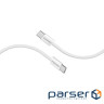 Кабель Promate USB Type-C - USB Type-C (M/M), 3A, 60W, 2 м, White (ecoline-cc200.white)