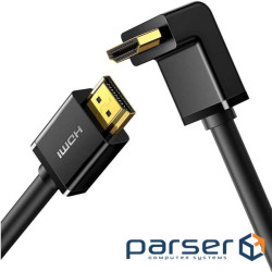 Кабель мультимедійний HDMI M to HDMI M 1.0m 90 corner HD103 black Ugreen (10172) (UGR-10172)