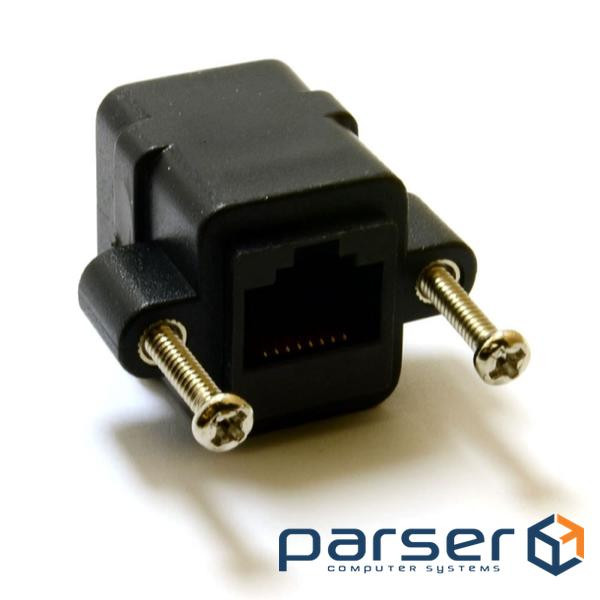 Connector RJ45 UTP5e F/F, mounting adapter 8P8C Gold, black (84.00.7015-1)