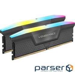 Модуль пам'яті CORSAIR Vengeance RGB DDR5 5600MHz 32GB Kit 2x16GB Cool Gray (CMH32GX5M2B5600Z36K)